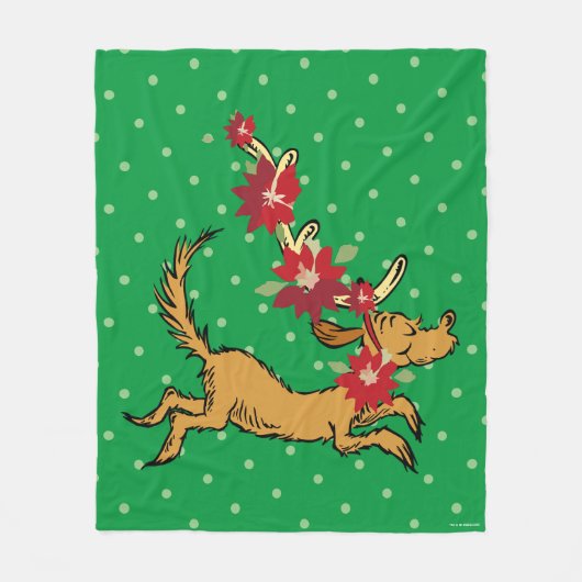 Couverture Polaire Grille | Max Christmas Pointsettia (Devant)