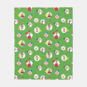 Couverture Polaire Grille | Motif de points de Noël (Devant)