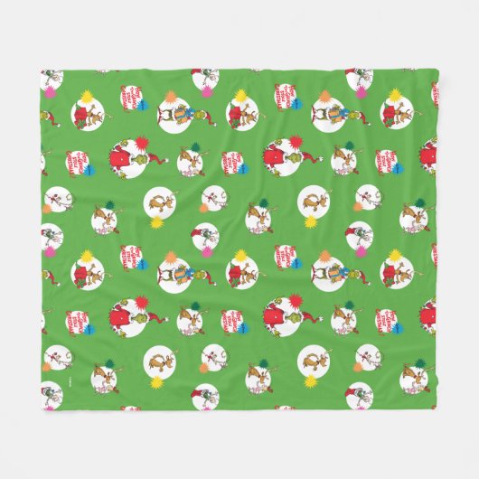 Couverture Polaire Grille | Motif de points de Noël (Devant (Horizontal))