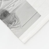 Couverture Polaire Grille multiphoto simple en noir et blanc | Grand- (Coin)