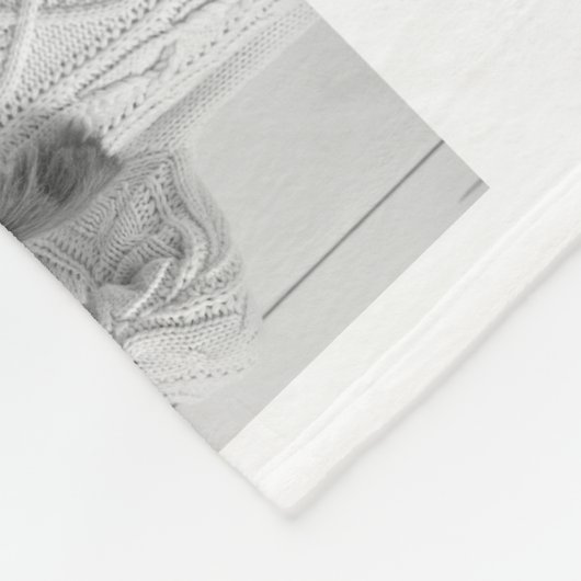 Couverture Polaire Grille multiphoto simple en noir et blanc | Grand- (Coin)