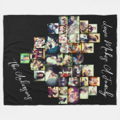Couverture Polaire Grille photo collage en forme de coeur (Devant (Horizontal))