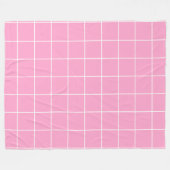 Couverture Polaire Grille rose et blanc (Devant (Horizontal))