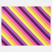 Couverture Polaire Grille rose violet rétro Grandes toises en polaire (Devant (Horizontal))