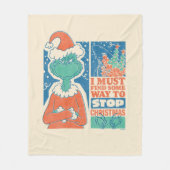 Couverture Polaire Grille | Stop Christmas Vintage Graphic (Devant)