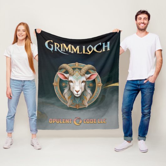 Couverture Polaire Grimmloch Emblème de la Chèvre Jeu de rôle fantast (En situation)