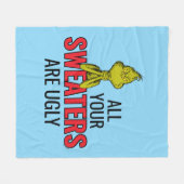 Couverture Polaire Grinch | All Your Sweaters Are Ugly (Devant (Horizontal))