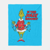 Couverture Polaire Grinch | "Est-ce assez joyeux ?" (Devant)