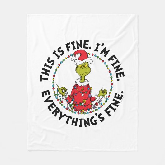 Couverture Polaire Grinch | Everything's Fine (Devant)