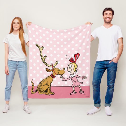 Couverture Polaire Grinch | Max et Cindy Lou Who (En situation)