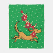 Couverture Polaire Grinch | Max Poinsettia de Noël (Devant)