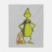 Couverture Polaire Grinch | posture de Max et Grinch (Devant)