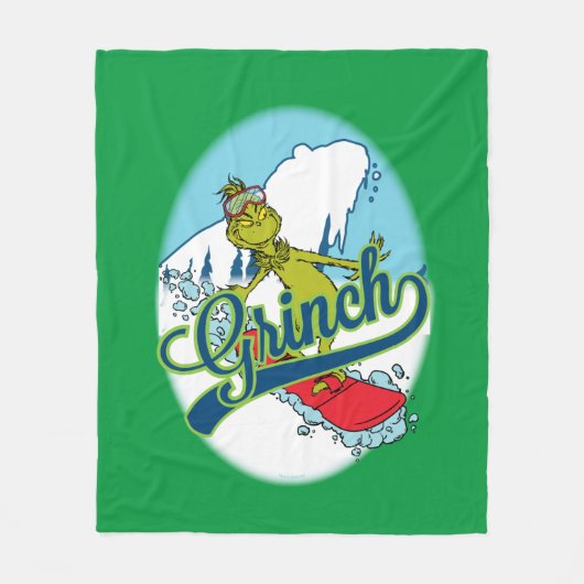Couverture Polaire Grinch Snowboard (Devant)