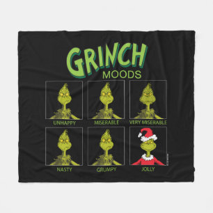 Couverture Polaire Grinch Tableau d'humeurs Édition Noël
