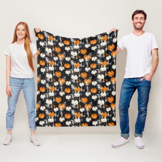 Couverture Polaire Gringe de citrouille (En situation)