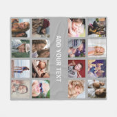 Couverture Polaire Gris 16 Photo Collage (Devant (Horizontal))