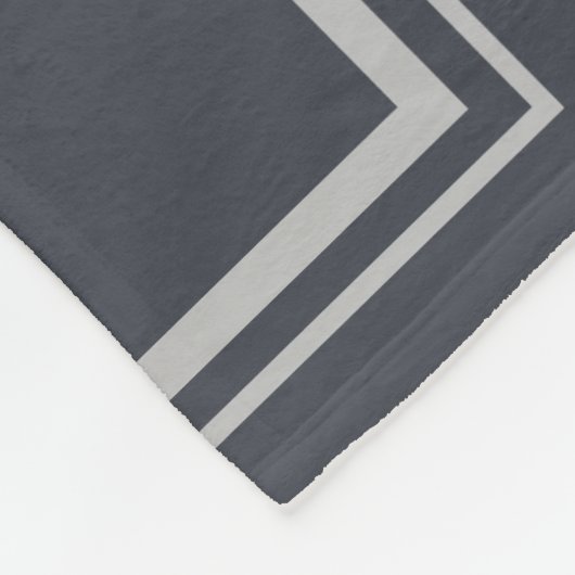 Couverture Polaire Gris à Ancre de monogramme minimal| Argent (Coin)