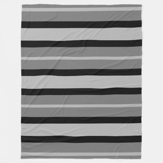 Couverture Polaire Gris à fond gris contemporain moderne de noir de (Devant)