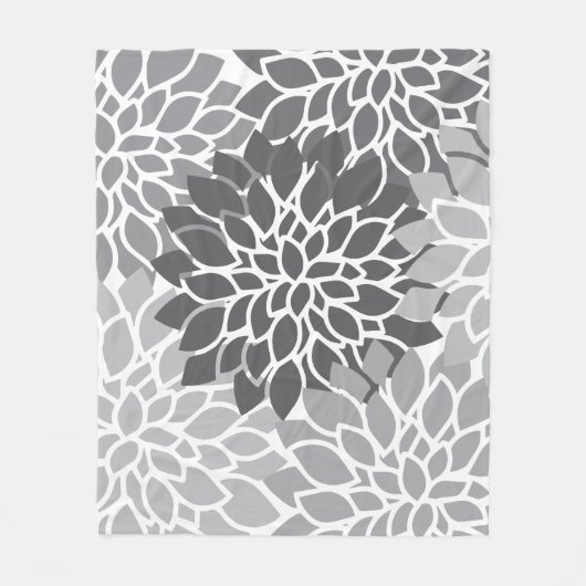 Couverture Polaire Gris Abstrait (Devant)