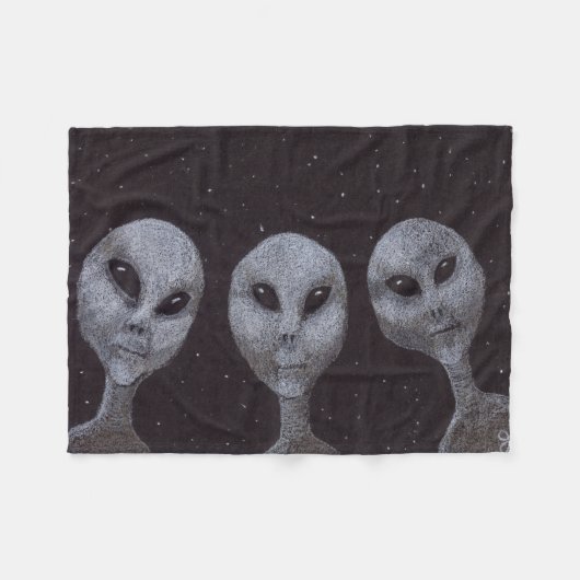 Couverture Polaire Gris Alien (Devant (Horizontal))