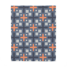 Gris ardoise Orange Plus Carré Grille Motif mosaïq
