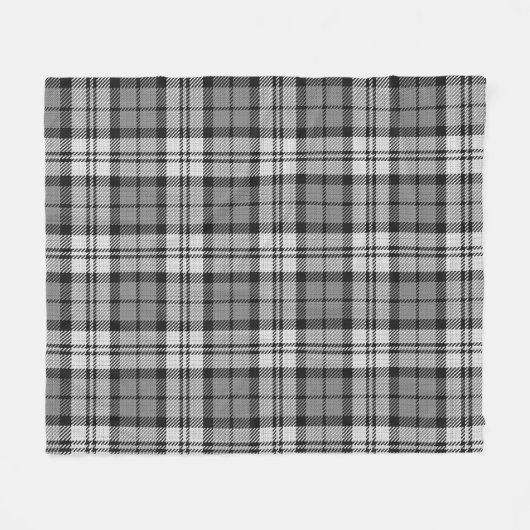 Couverture Polaire Gris Blackwatch Tartan Design Plaid (Devant (Horizontal))