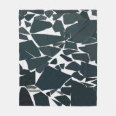 Couverture Polaire Gris bleu moderne géométrique (Devant)