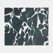 Couverture Polaire Gris bleu moderne géométrique (Devant (Horizontal))