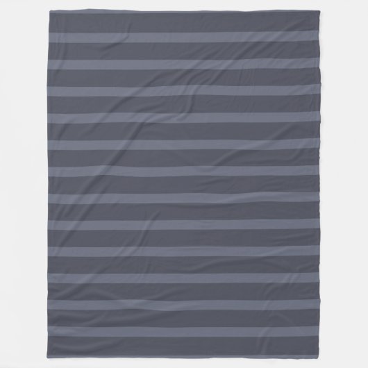 Couverture Polaire Gris Bleu Rayé Moderne (Devant)