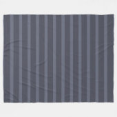 Couverture Polaire Gris Bleu Rayé Moderne (Devant (Horizontal))