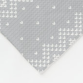 Couverture Polaire Gris chic et rose cinglé rayures et monogramme (Coin)