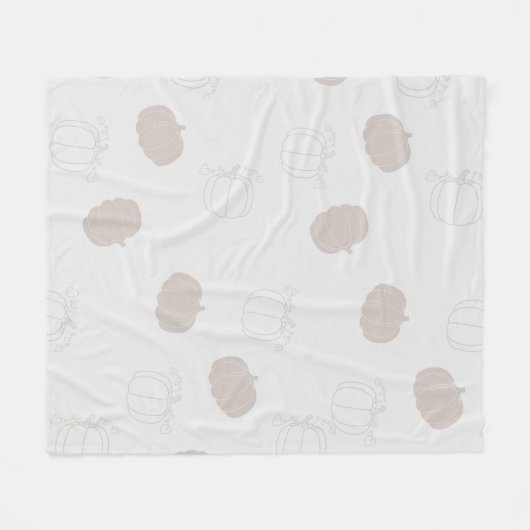 Couverture Polaire Gris Citrouille Tropical Botanique Automne été (Devant (Horizontal))