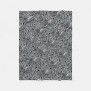 Couverture Polaire Gris de granit de géologie avec les détails bleu