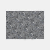 Couverture Polaire Gris de granit de géologie avec les détails bleus (Devant (Horizontal))