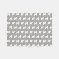 Gris de motif de silhouettes de Bichon Frise