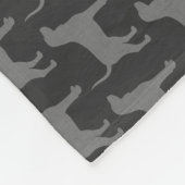 Couverture Polaire Gris de motif de silhouettes de Coonhound de (Coin)