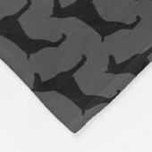 Couverture Polaire Gris de motif de silhouettes de Pinscher de (Coin)