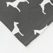 Couverture Polaire Gris de motif de silhouettes de Pinscher de (Coin)