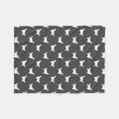 Couverture Polaire Gris de motif de silhouettes de poseur anglais (Devant (Horizontal))