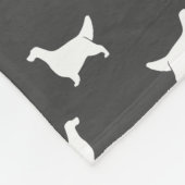 Couverture Polaire Gris de motif de silhouettes de poseur anglais (Coin)