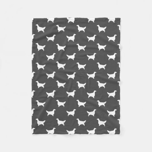 Couverture Polaire Gris de motif de silhouettes de poseur anglais (Devant)