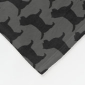 Couverture Polaire Gris de motif de silhouettes de Terrier de cairn (Coin)