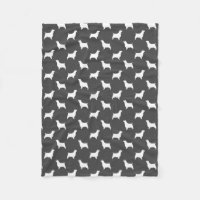 Gris de motif de silhouettes d'épagneul de