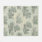 Couverture Polaire Gris doux Toile de ferme rustique Campagne (Devant (Horizontal))