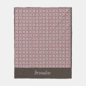 Couverture Polaire Gris et Brown Motif moderne Personnaliser (Devant)