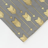 Couverture Polaire Gris et motif de flèches d'or de Faux (Coin)