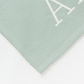 Couverture Polaire Gris et pinces Monogramme | Couleurs modifiables (Coin)