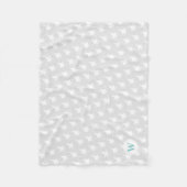 Couverture Polaire Gris F-35 Jet Motif Monogramme de menthe Bébé (Devant)