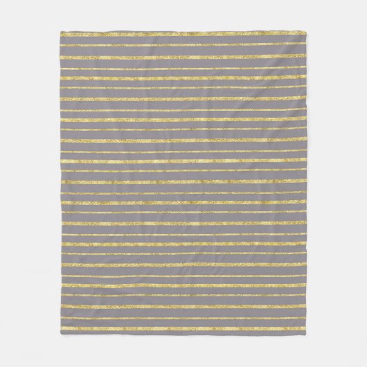 Couverture Polaire Gris Gold Stripes (Devant)