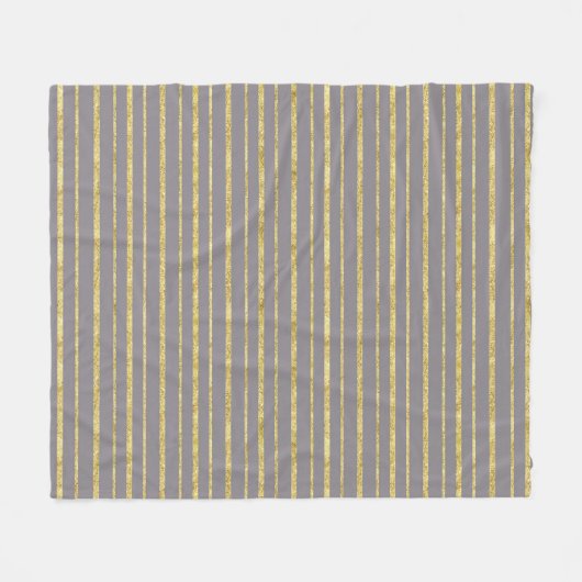 Couverture Polaire Gris Gold Stripes (Devant (Horizontal))